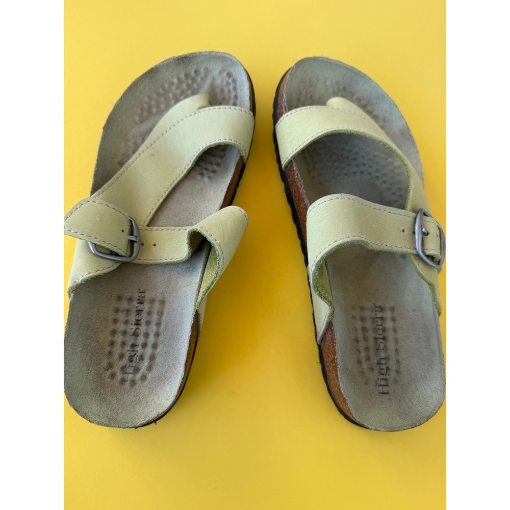 HIgh Sierra Birkie-style Cork Sole Sandals Green‎ Gorpcore Lagenlook Retro